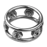 MenSteel Cockring en métal avec Pics Spikes Steel